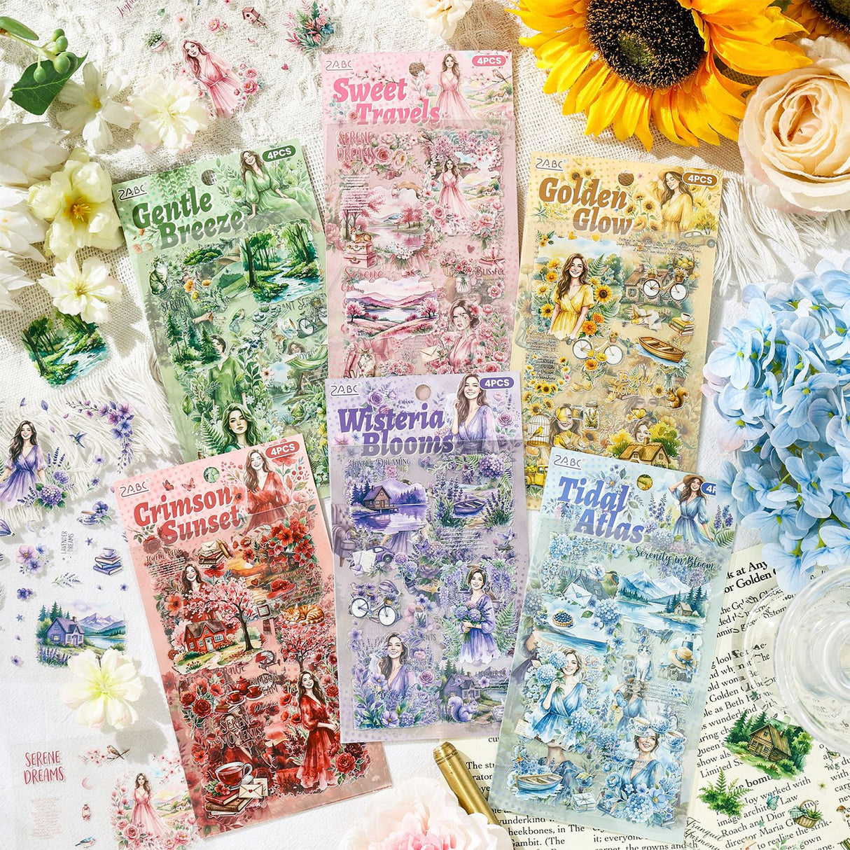 4sheets flower sticker pack(S26052107)