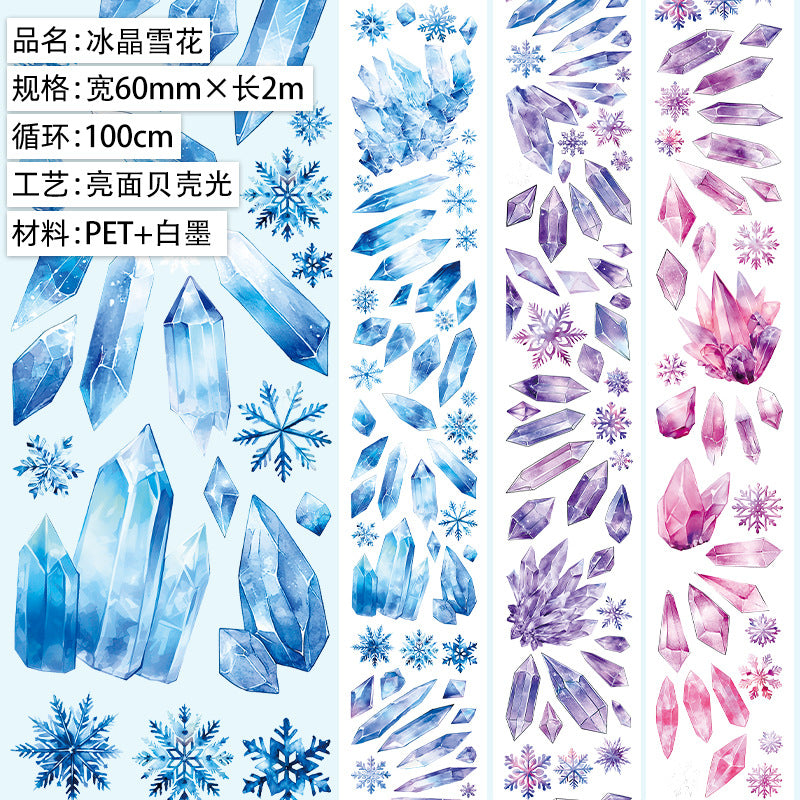 Ice snowflake PET-tape 1 roll