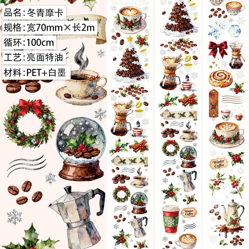 Christmas coffee PET-tape 1 roll