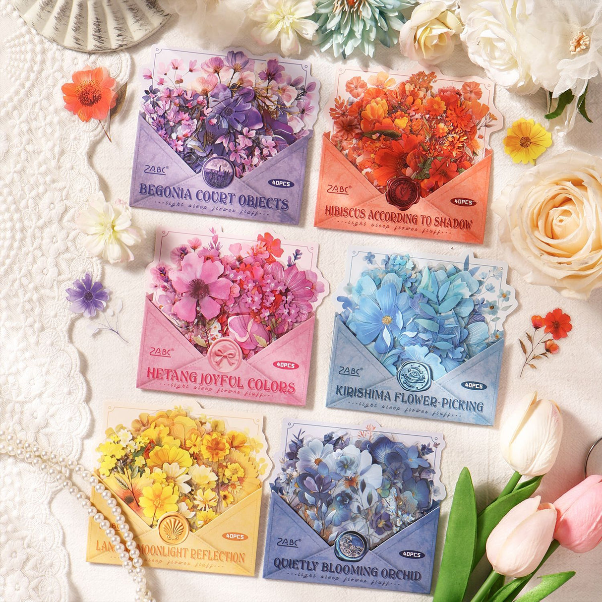 10pcs flower frame sticker pack(S26071408)