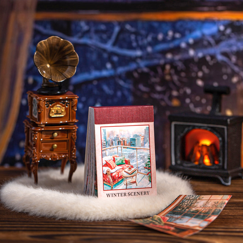 50pcs winter country mini sticker book (S25110614)