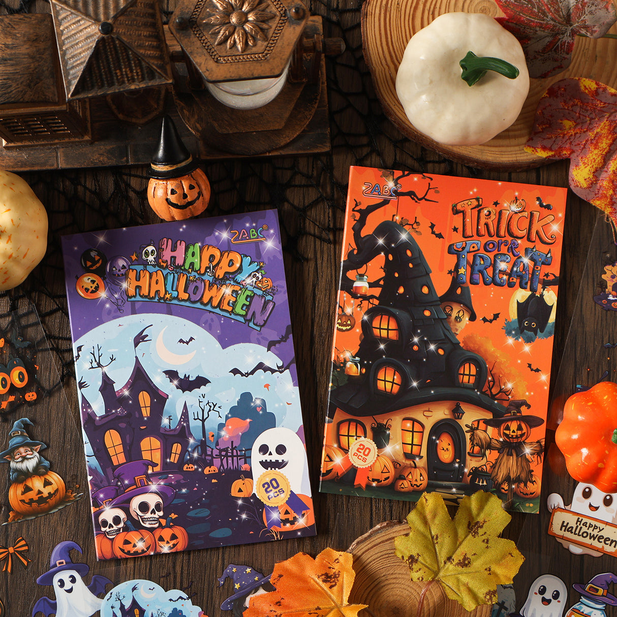 20sheets Halloween PET-sticker book (TZB25081103)