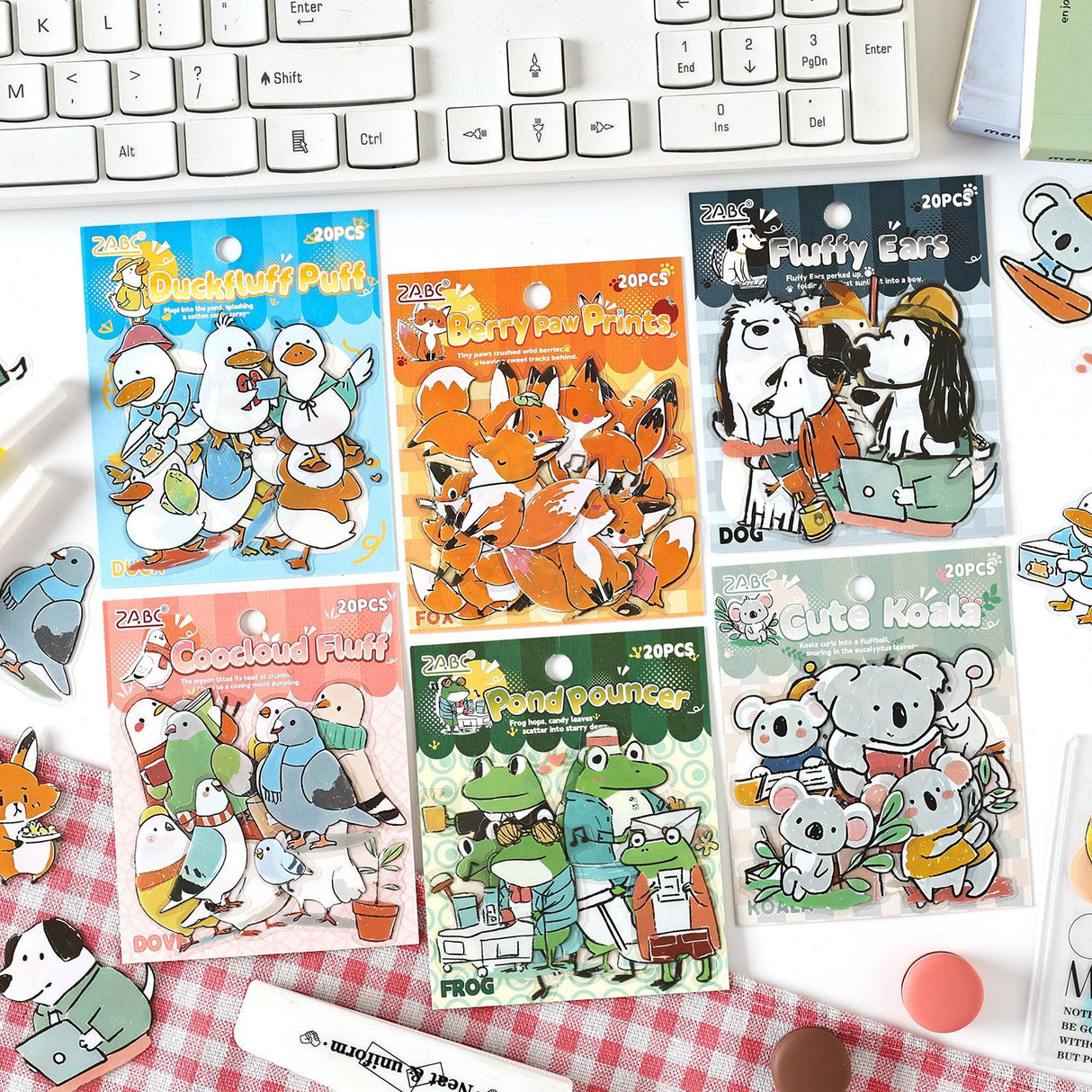 20pcs cute animals sticker pack (S25092804)