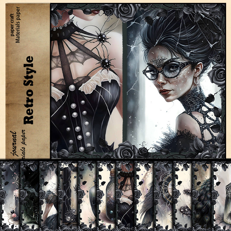 12pcs dark gothic paper pack(p26052207)
