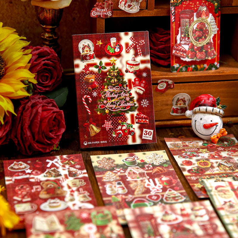 30pages christmas sticker book(TZB26090109)