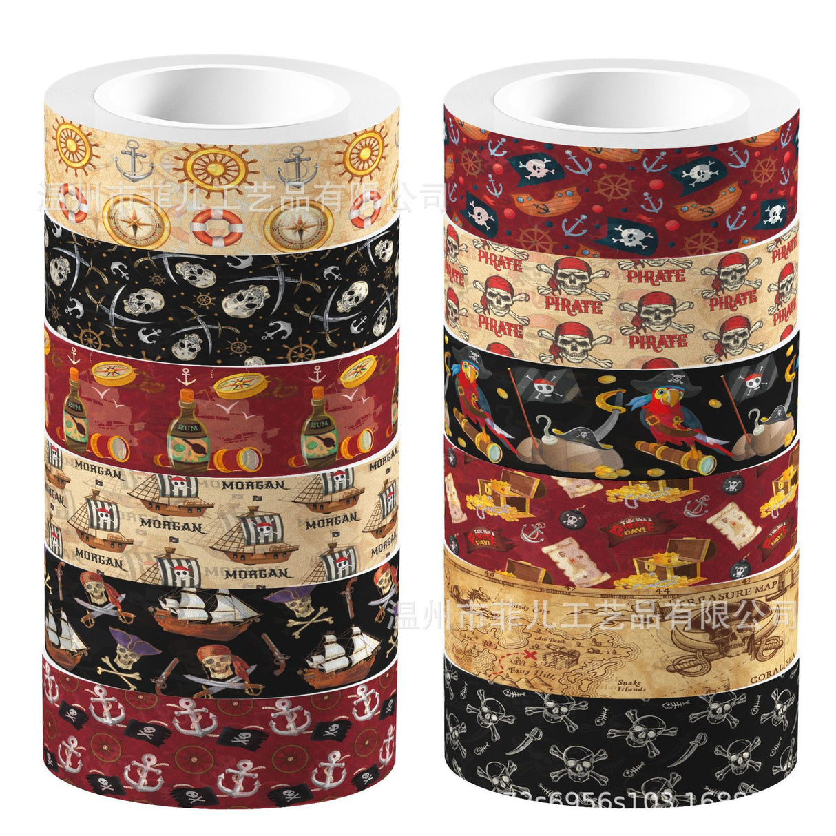 12rolls pirate washi-tape(T26033009)
