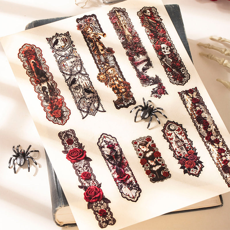 Bloody Gothic rose sticker 20pcs