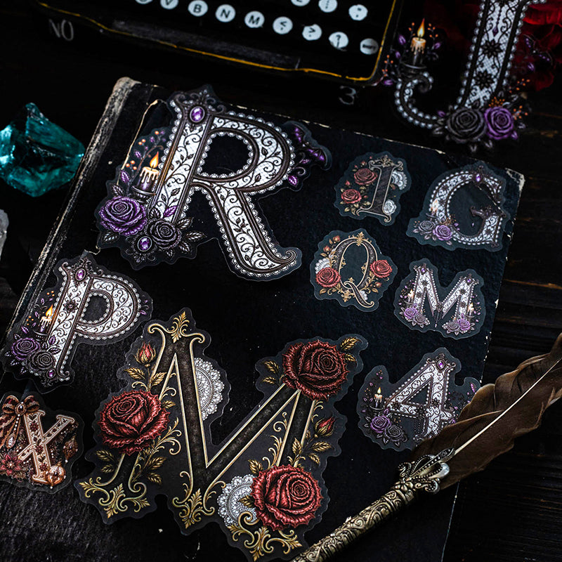 Gothic number+alphabet sticker pack 36pcs (S26090903)