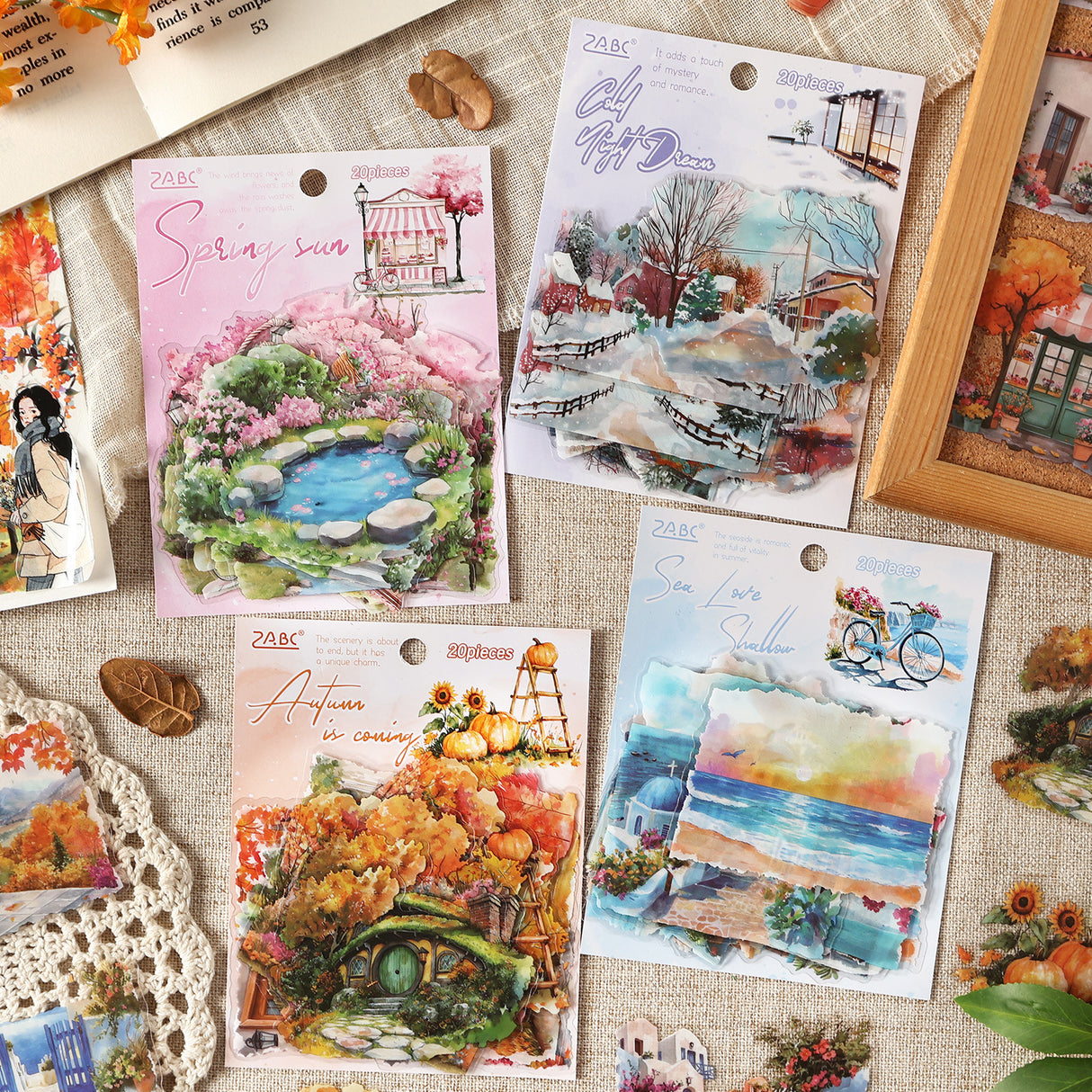 20pcs season PET-sticker pack (S25072907)