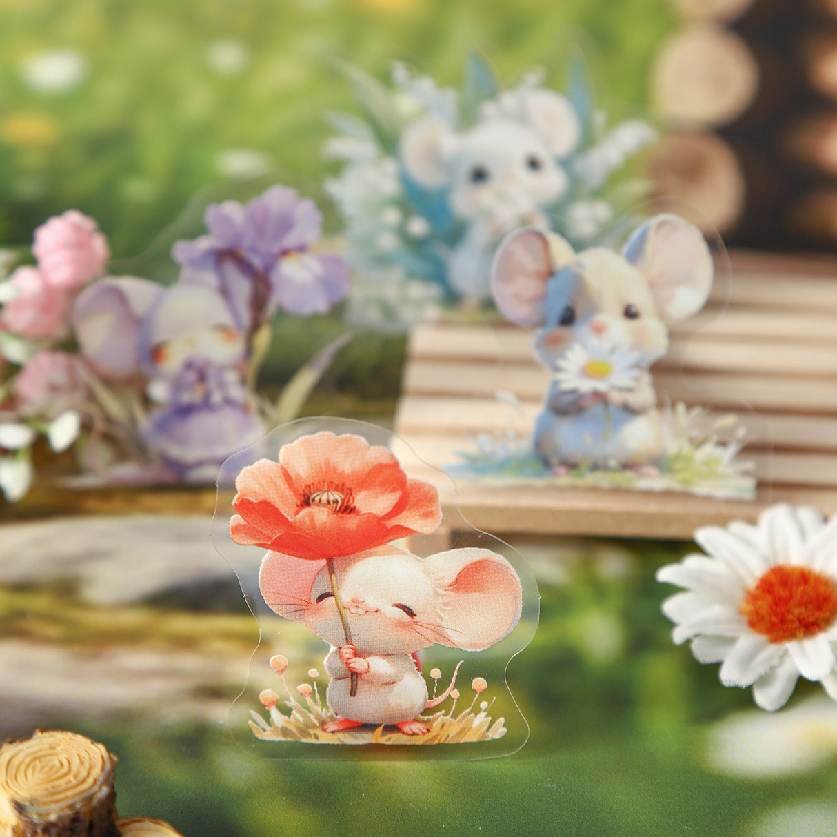 15pcs mouse zizi little dairy sticker pack (S25070804)