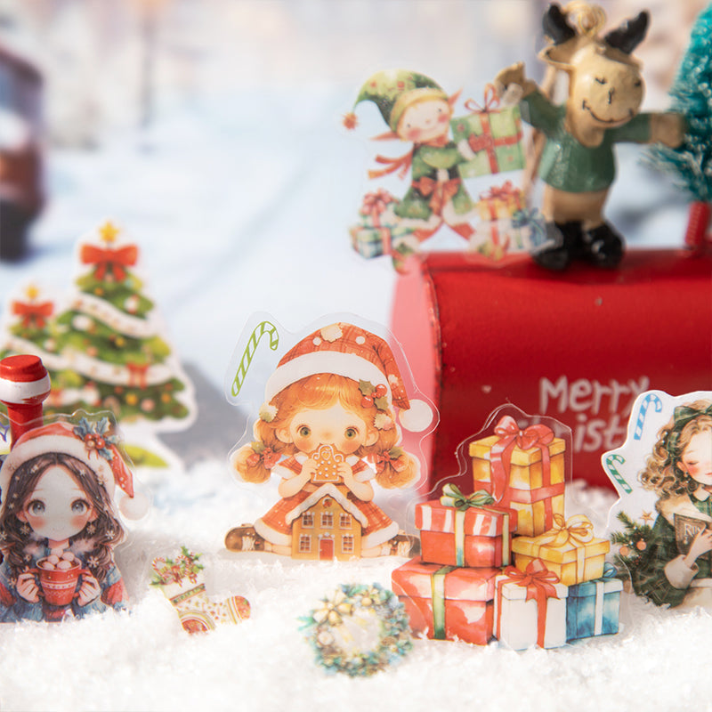 20pcs Christmas PET+washi pre-cut sticker book (TZB25081906)