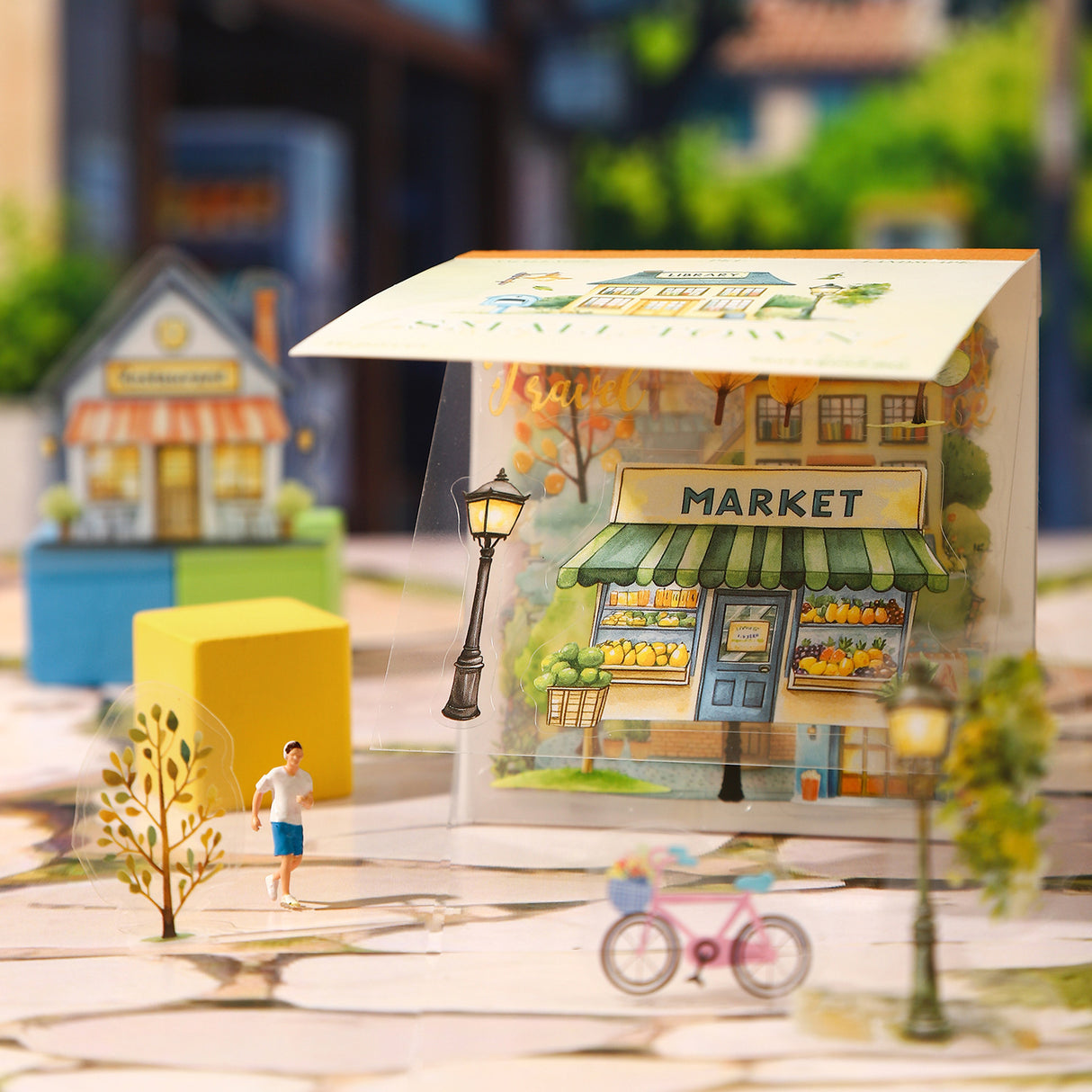 10pcs small town pre-cut sticker book (TZB25071005)