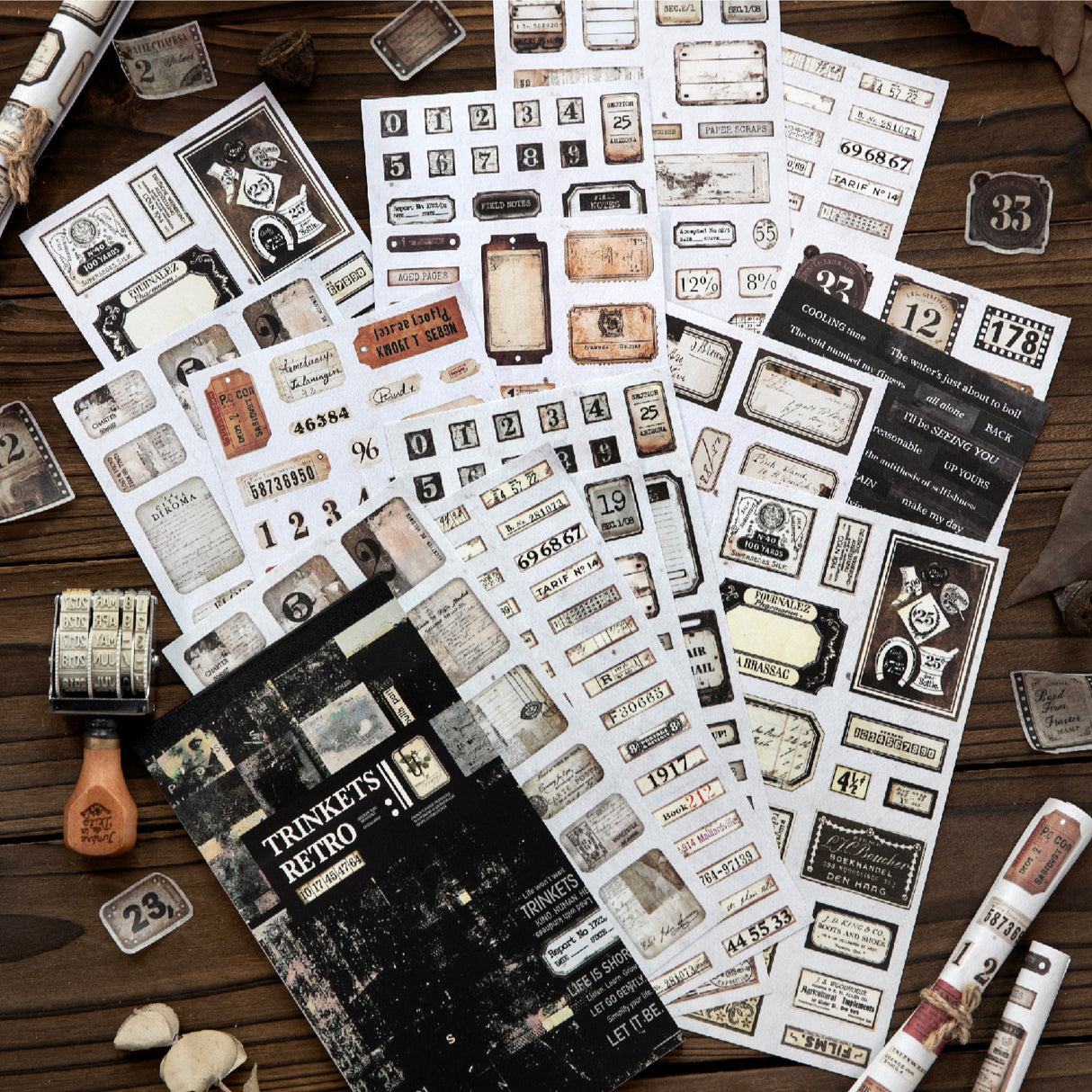 20pcs vintage sticker book(TZB26061010)