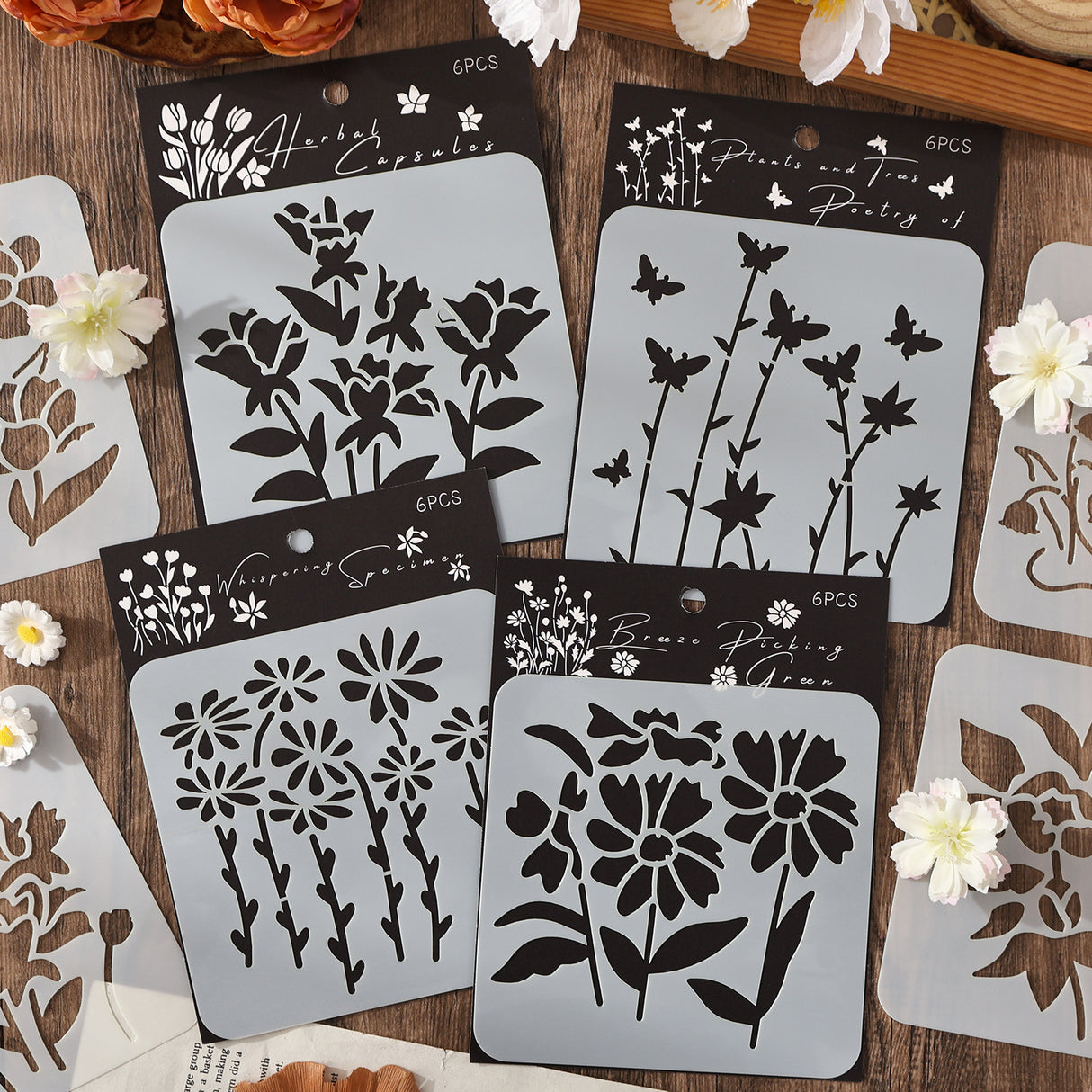 6pcs plants stencil (C25092402)