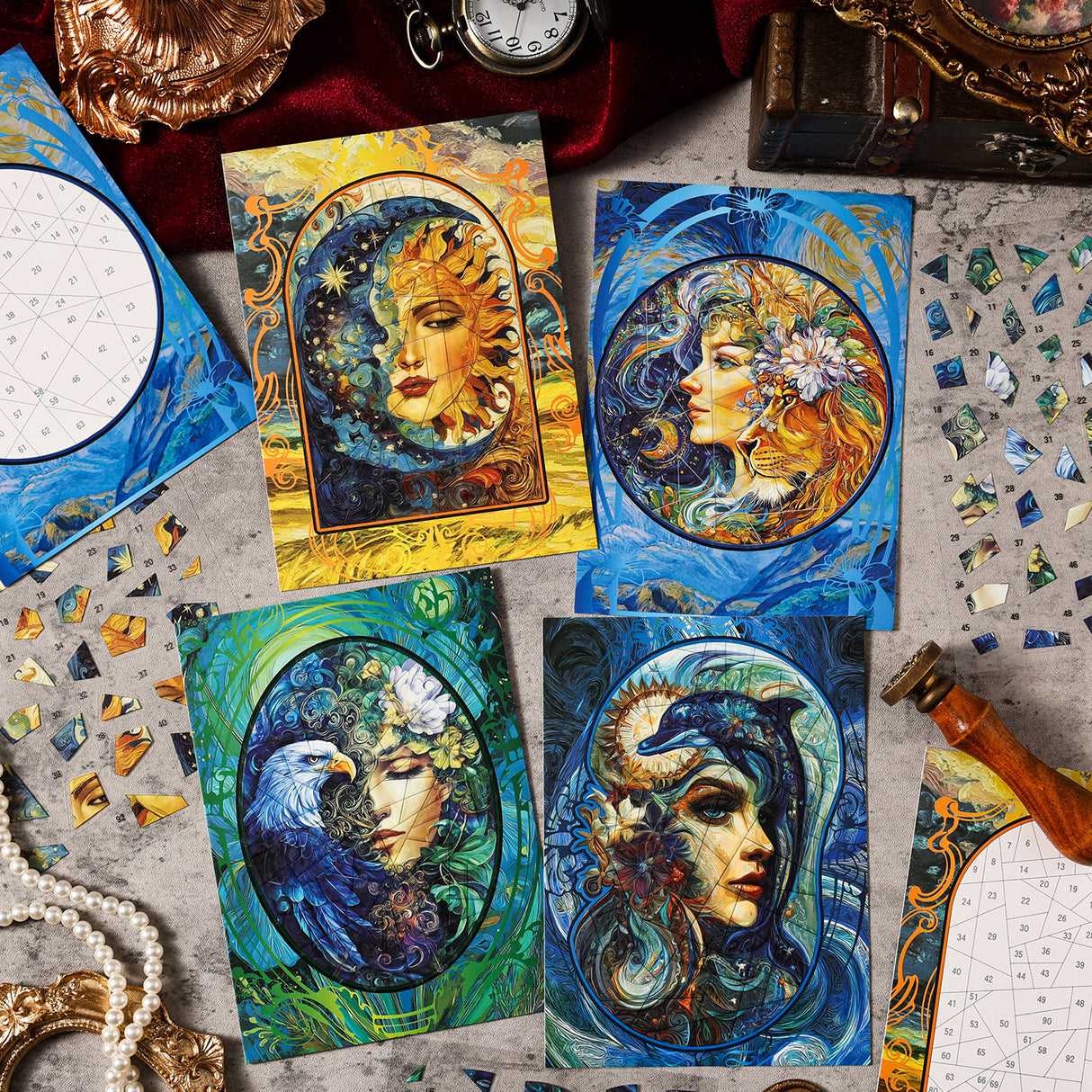 3sheets fantasy puzzle sticker by number (S26032305)