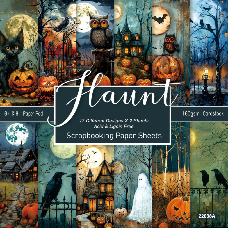 24pcs halloween 6in paper pack(P26062707)