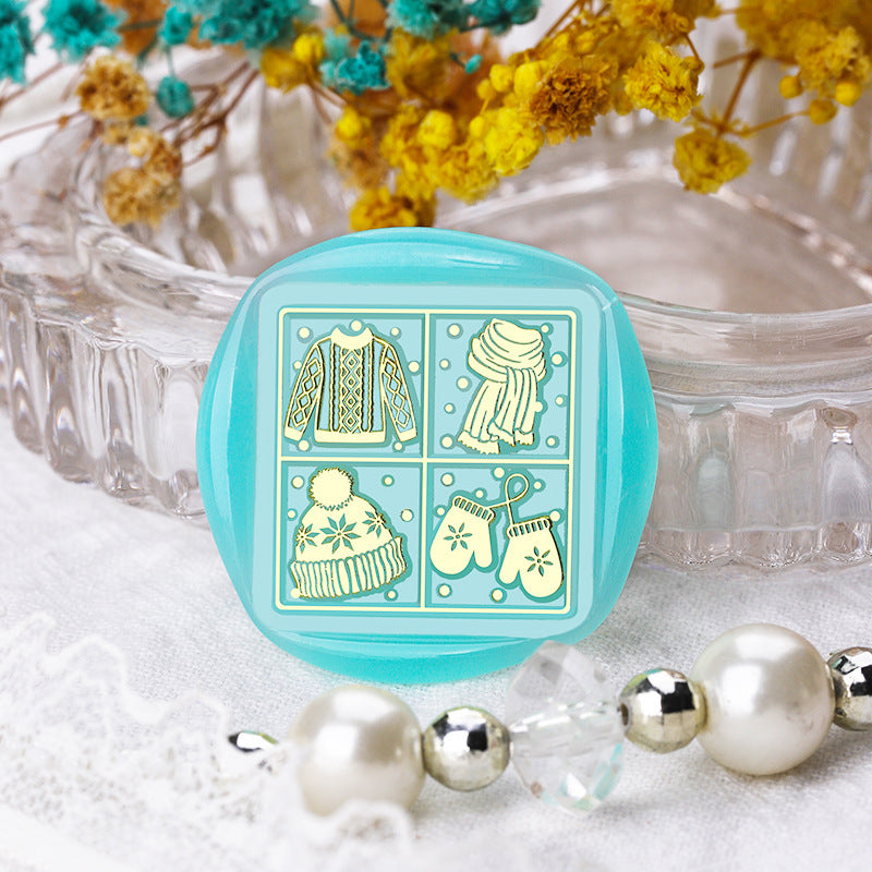 1pc 2.5cm 4section squre wax seal stamp (Z25042306)