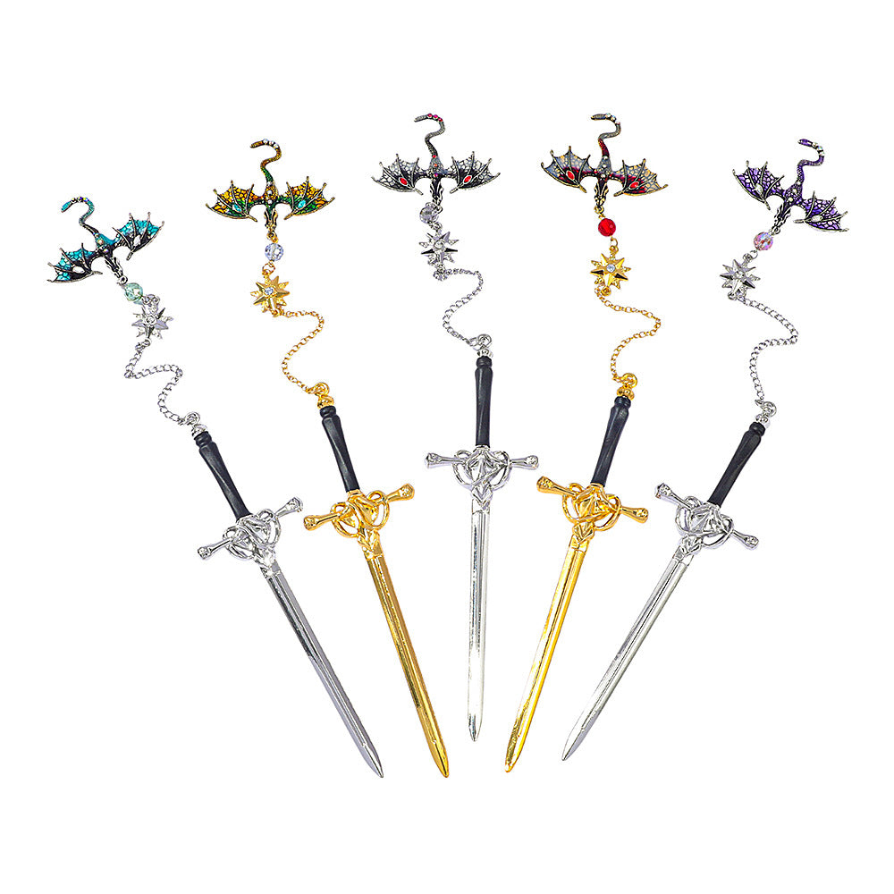 1pc metal sword dragon book mark(C26082407)