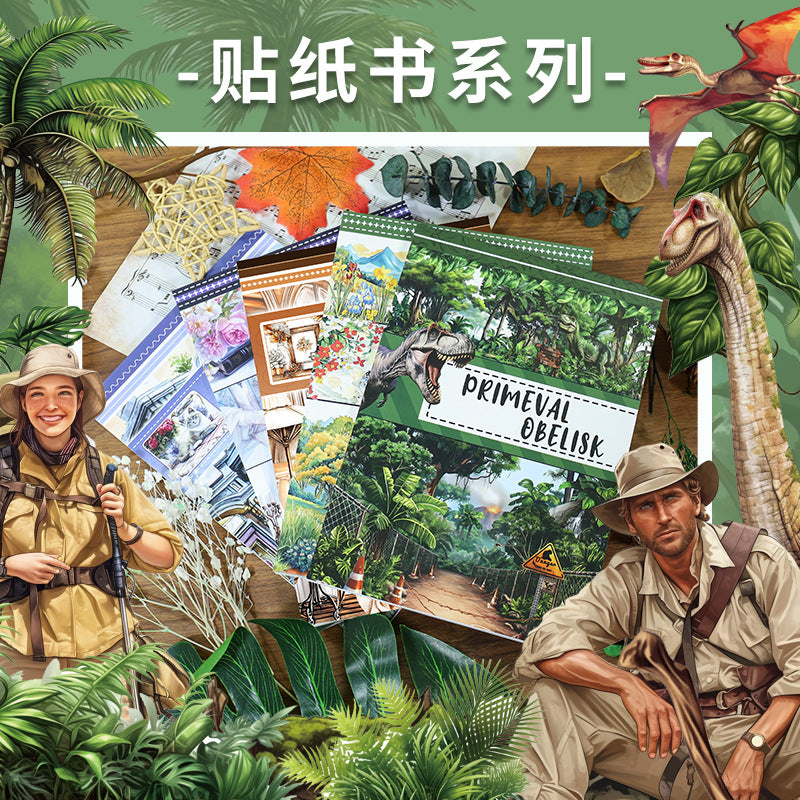 20sheets landscape pre-cut sticker book (TZB25071807)