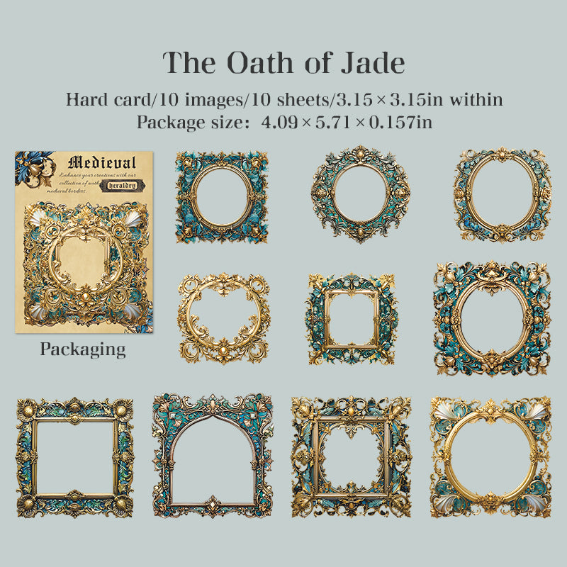 10pcs medieual frame card-sticker pack (S25100902)