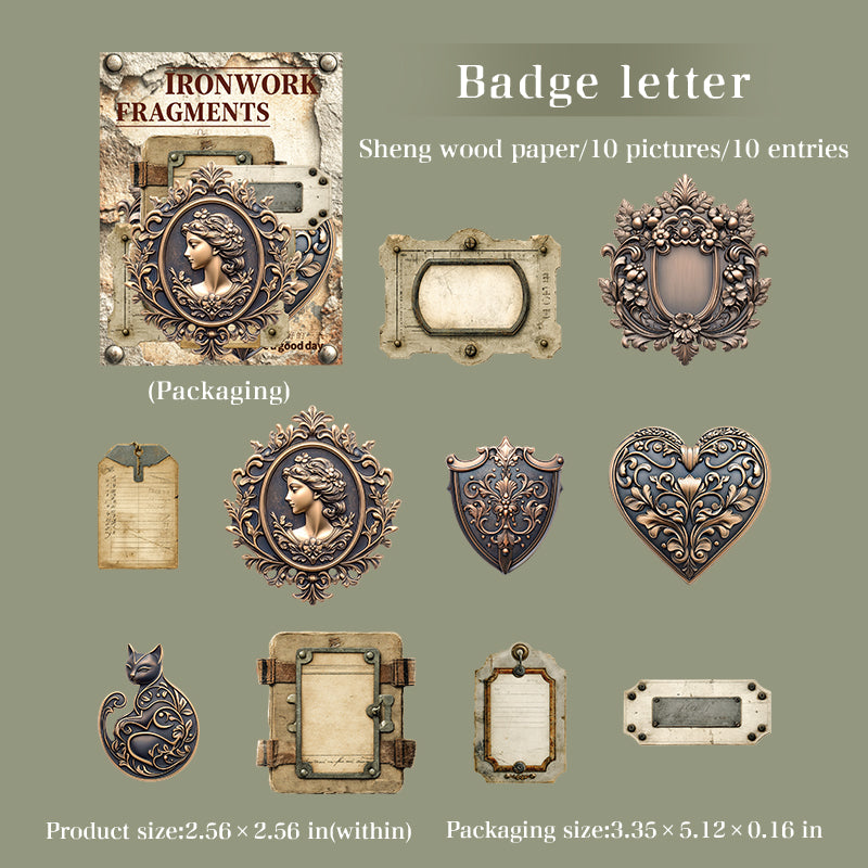 Vintage sticker pack 10pcs