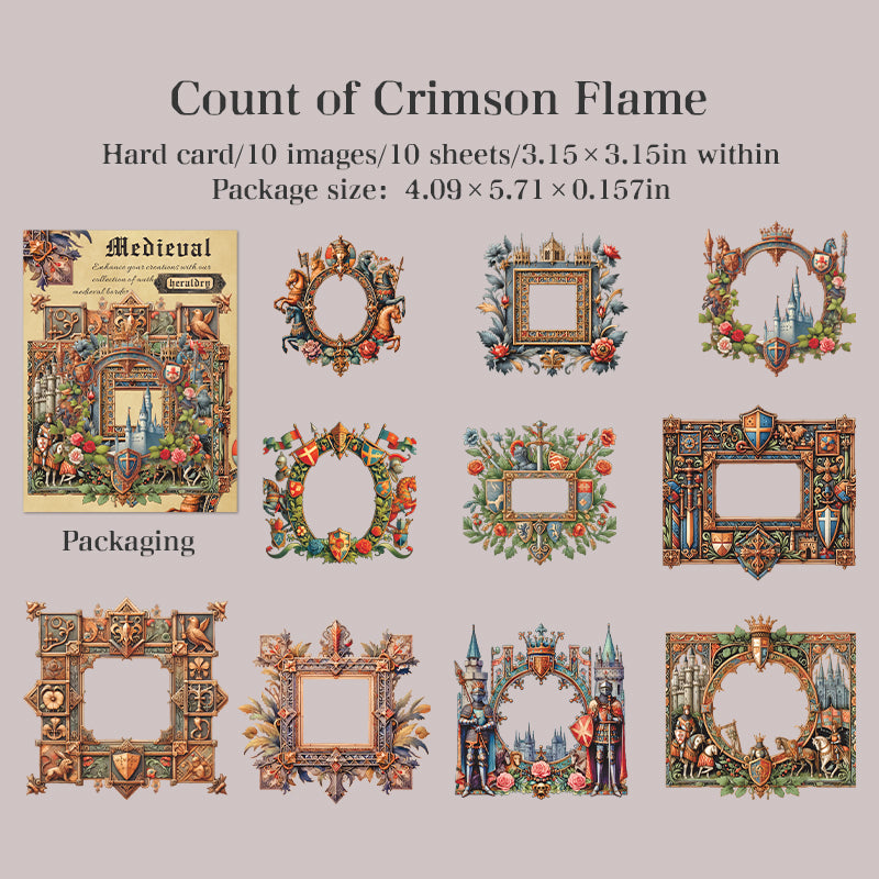 10pcs medieual frame card-sticker pack (S25100902)