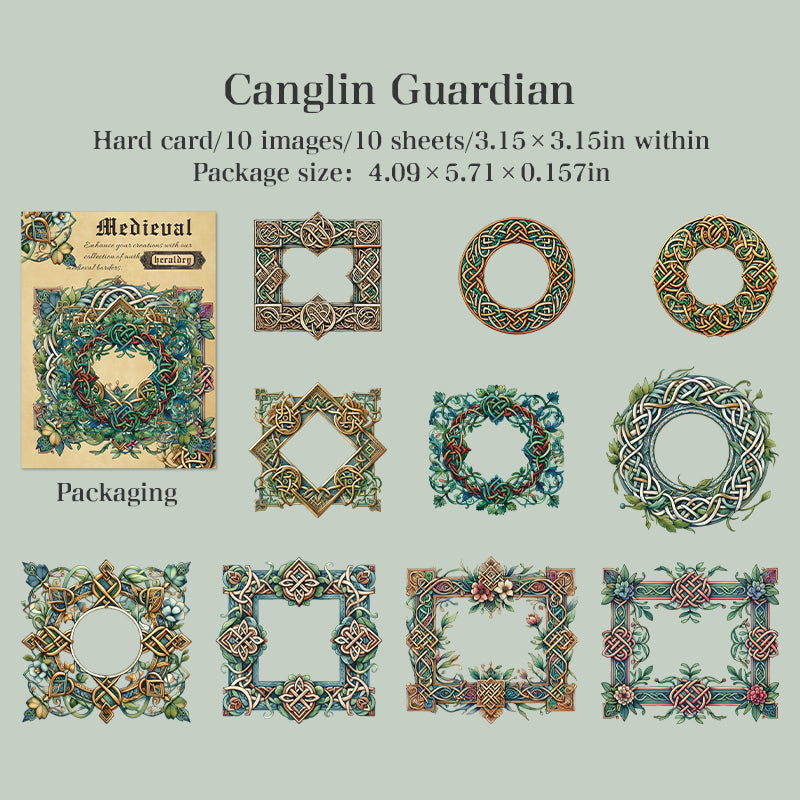 10pcs medieual frame card-sticker pack (S25100902)