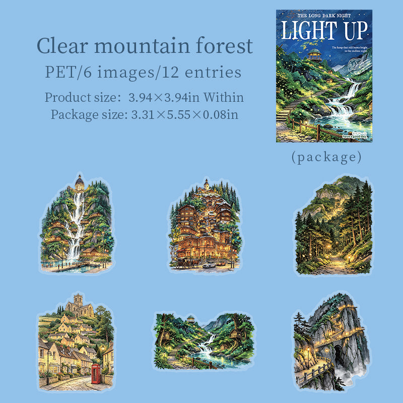 12pcs city view sticker pack(S26071202)