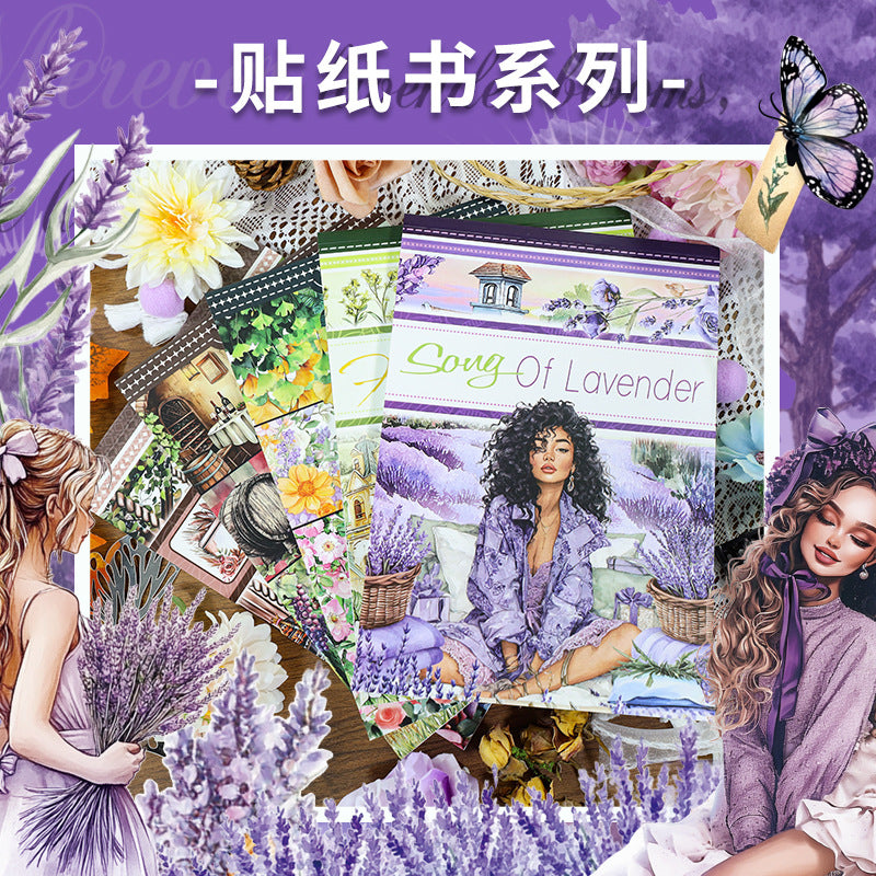 A5 size flower pre-cut sticker book (TZB25101602)