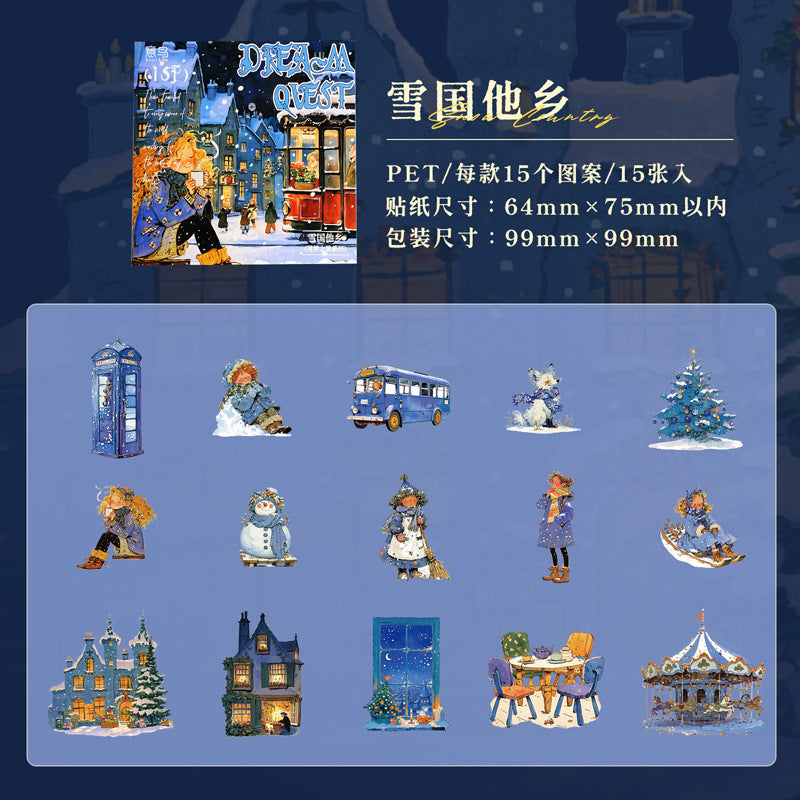 15pcs dream PET-sticker pack (S25090802)