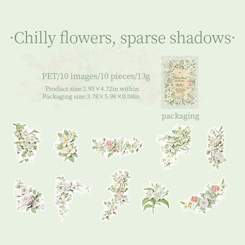 10pcs flower sticker pack(S26062302)