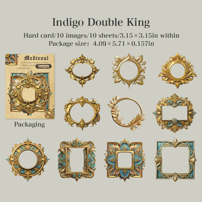 10pcs medieual frame card-sticker pack (S25100902)