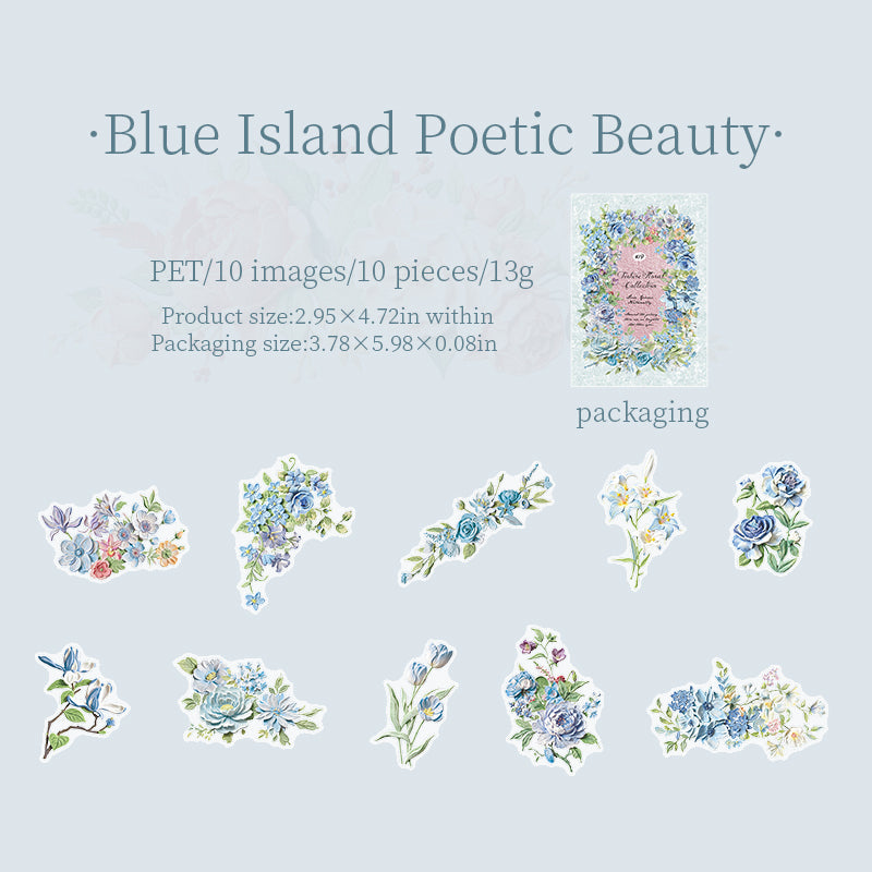 10pcs flower sticker pack(S26062302)