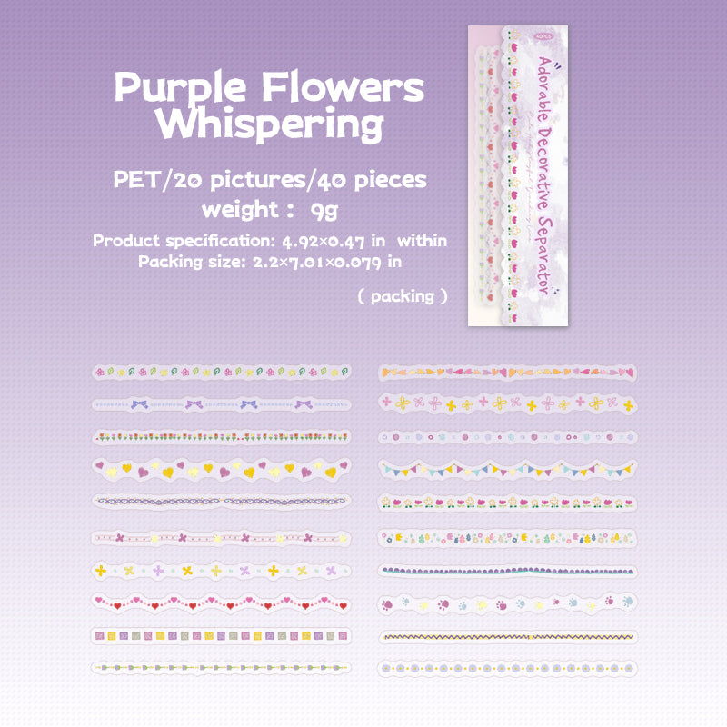 40pcs flora border sticker pack(S26050702)