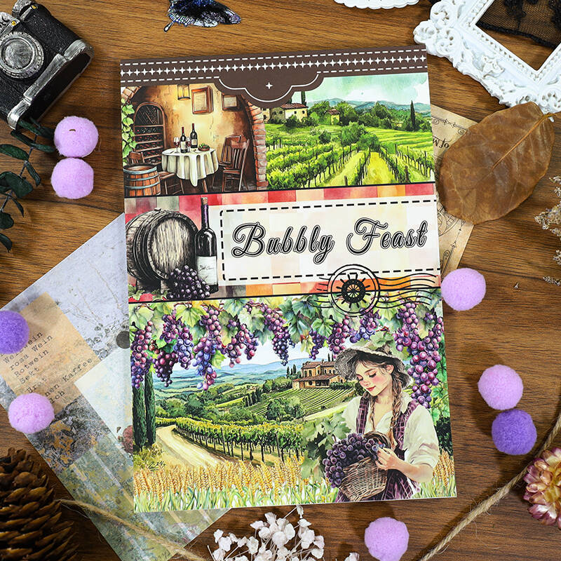 A5 size flower pre-cut sticker book (TZB25101602)