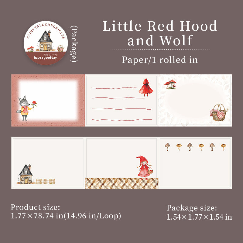1 roll fairy tale pre-cut washi-tape (T26040702)