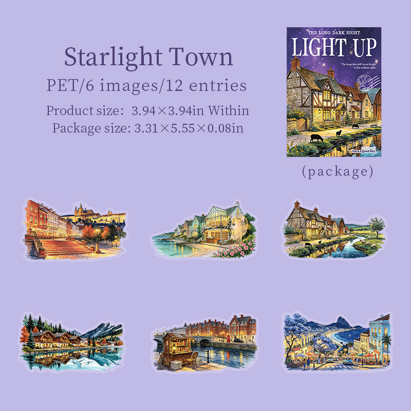 12pcs city view sticker pack(S26071202)