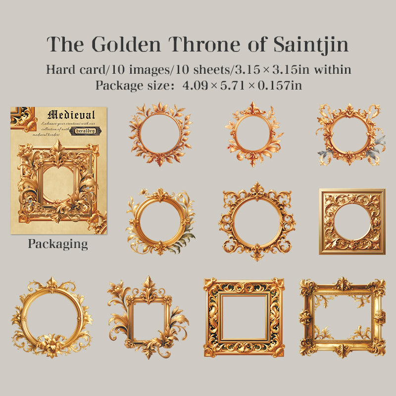 10pcs medieual frame card-sticker pack (S25100902)