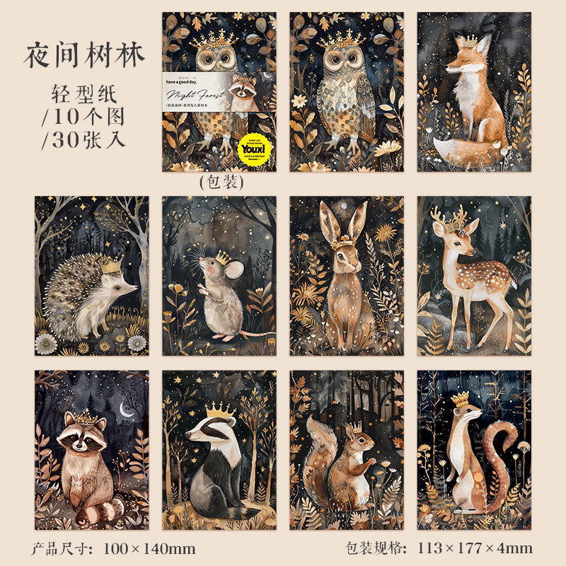 30pcs night forest paper pack (P25062302)