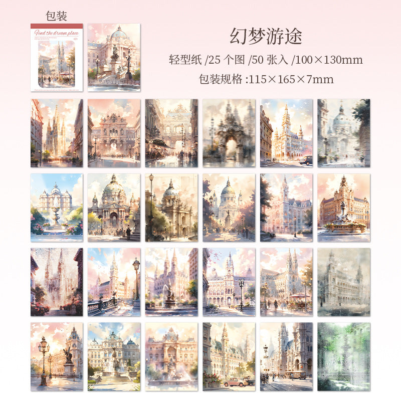 50pcs find the dream place paper pack (P25062303)