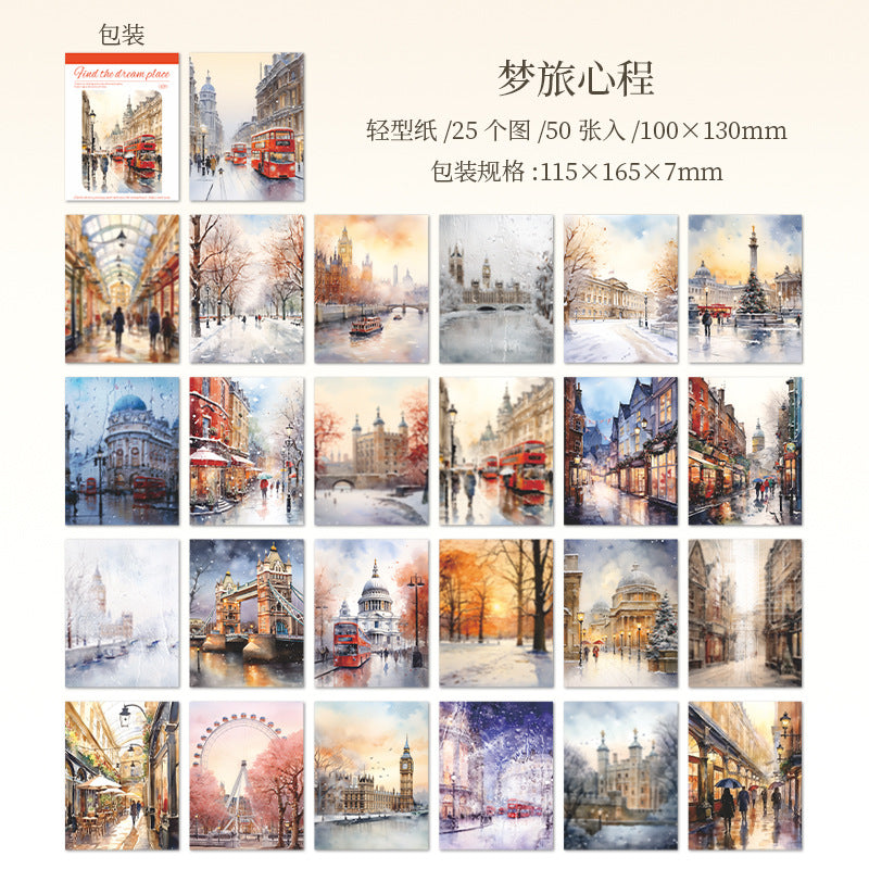 50pcs find the dream place paper pack (P25062303)