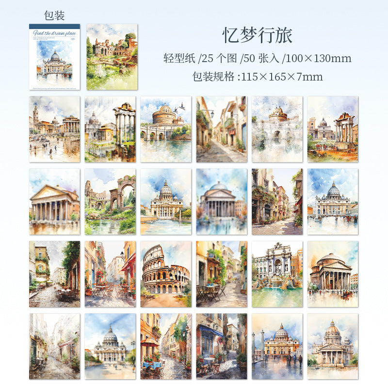 50pcs find the dream place paper pack (P25062303)