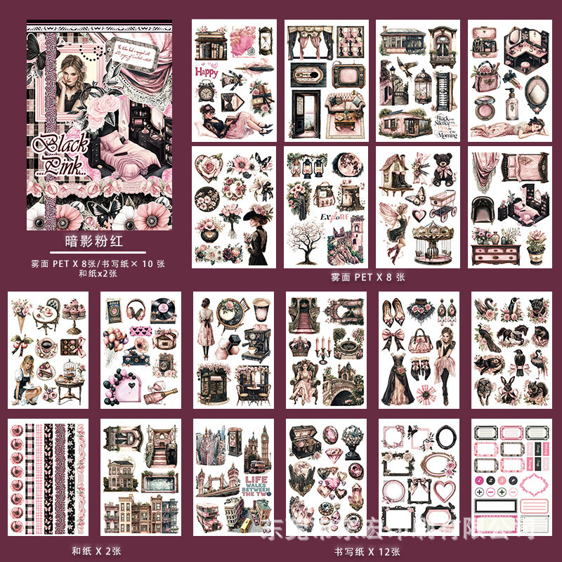 20sheets CHARACTER pre-cut sticker book (TZB25052414)