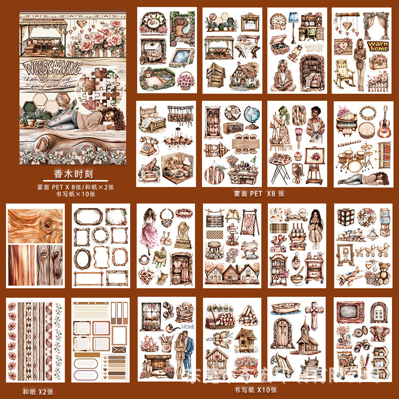 20sheets CHARACTER pre-cut sticker book (TZB25052414)