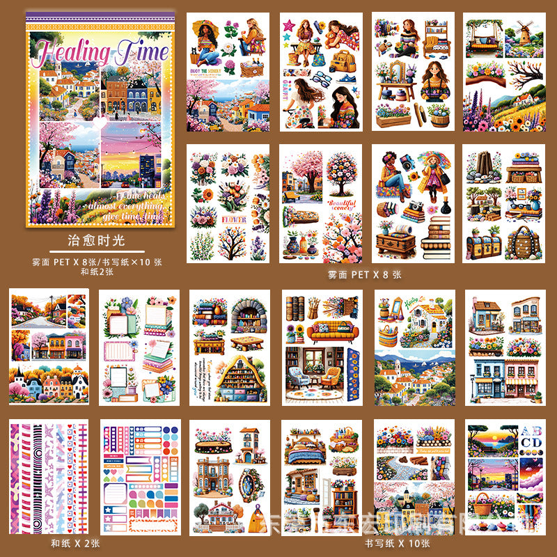 20sheets CHARACTER pre-cut sticker book (TZB25052414)