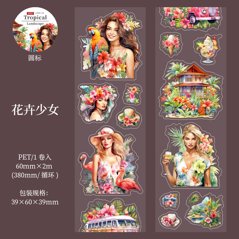 1 roll tropical landscape PET-tape (T25062802)