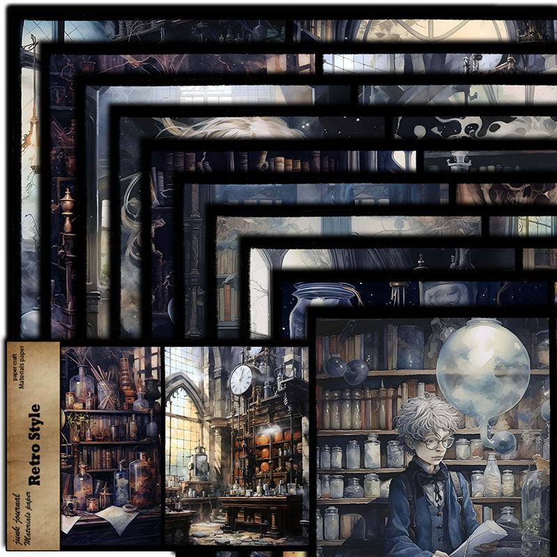 10pcs dark gothic Lab paper pack (P26061706)