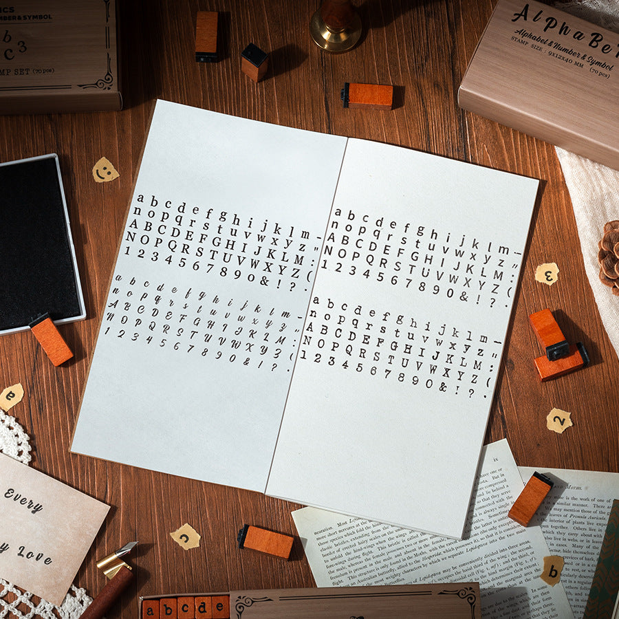 70pcs alphabet /num stamp set(Z26052002)