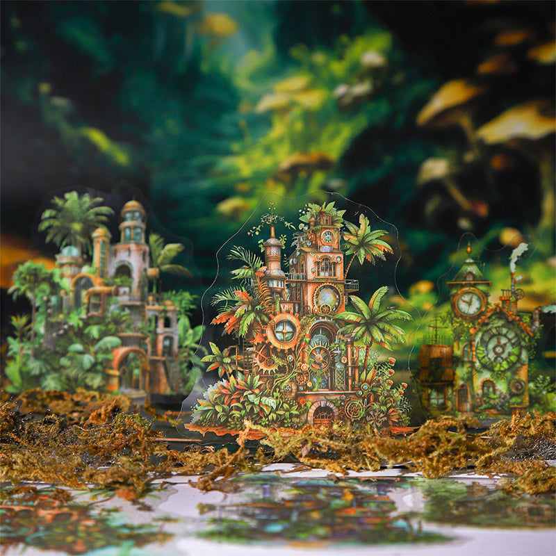 15pcs steampunk Gear cabin sticker pack (S25080305)