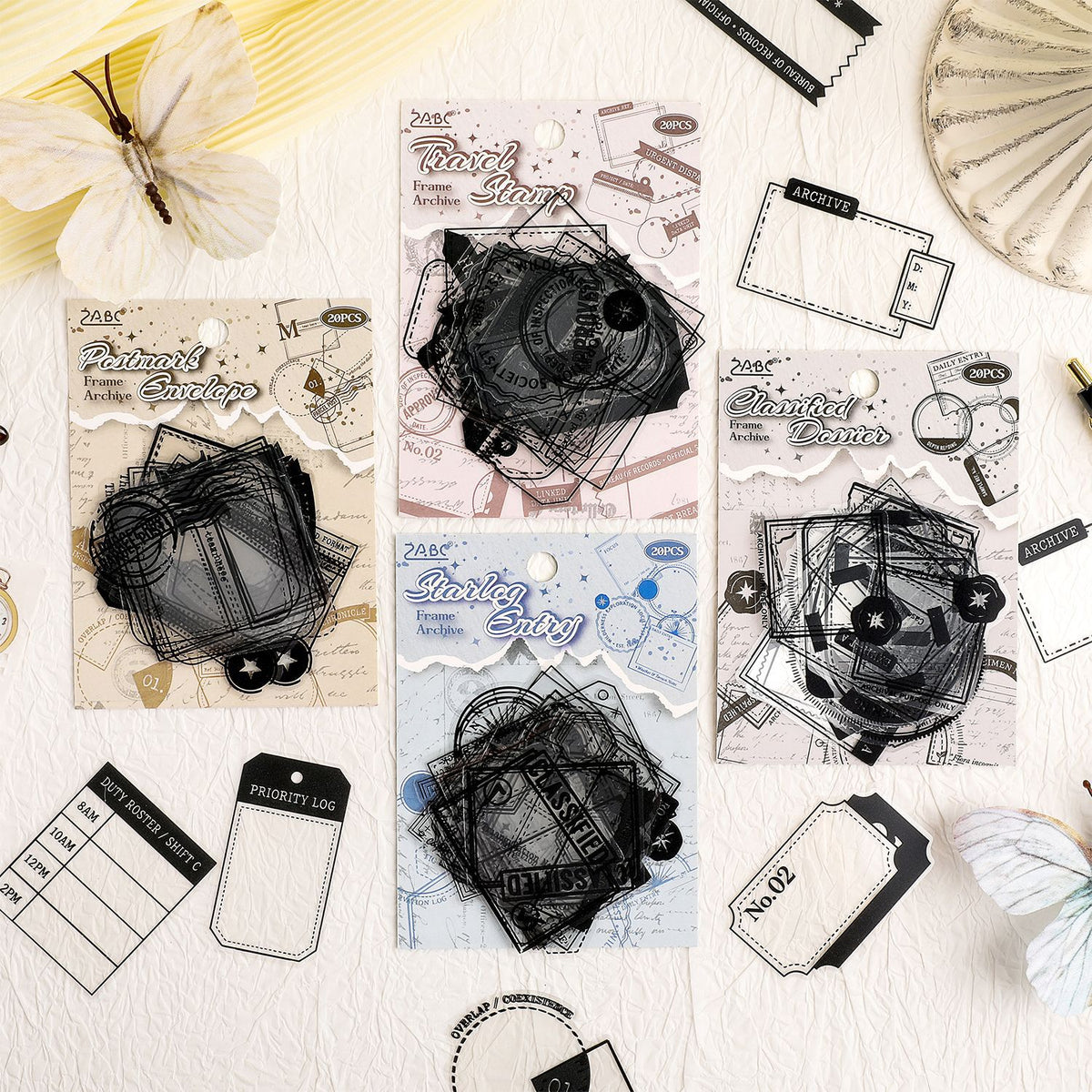 stamp sticker pack 20pcs